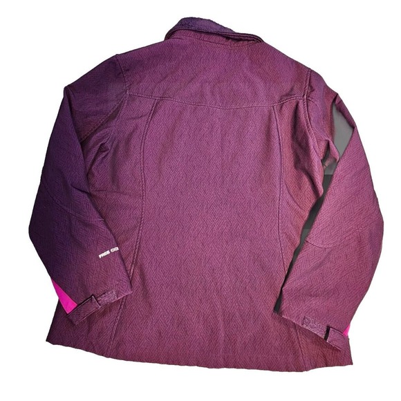 Free Country Coat Jacket Faux Fur Lined Size Large Womens Purple Wine - Picture 2 of 10